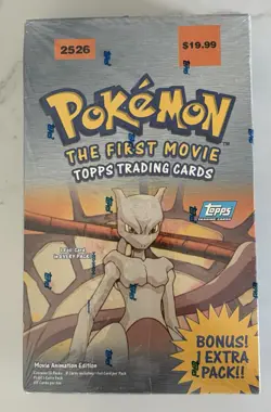 Topps Pokemon The First Movie Cards Sealed Blue Logo Booster Box 2526 RARE 41116107658 - Image 3