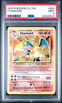 Charizard 003/034 Trading Card Game Classic Holo PSA 9 Mint - Image 1