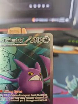 Pokemon TCG Team Rocket's Crobat EX 217/182 Full Art Destined Rivals NM Card - Image 3