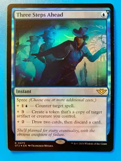 MTG 1x FOIL Three Steps Ahead # 75 Outlaws of Thunder Junction Magic the x1 NM - Image 1