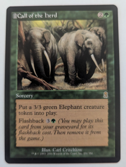 Magic Mtg Odyssey Call of the Herd moderately played - Image 1