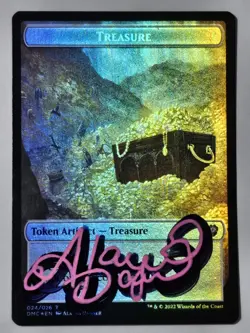 Foil TREASURE TOKEN Alayna Danner ARTIST SHADOW SIGNED Autograph MTG NM! Magic - Image 1