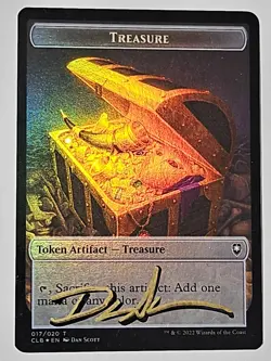 Foil TREASURE TOKEN Dan Scott ARTIST SHADOW SIGNED Auto MTG NM! Magic Signature - Image 3