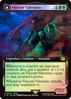 Vincent Valentine Foil Extended Art Final Fantasy MTG NM - Image 1