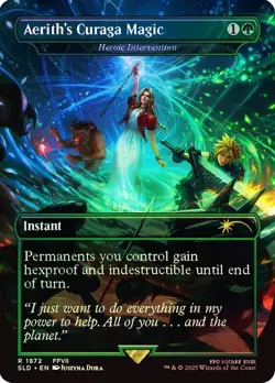 Aerith's Curaga Magic (Heroic Intervention) Foil Final Fantasy Secret Lair NM - Image 1