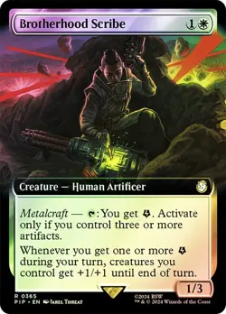 Brotherhood Scribe Foil Extended Art Fallout Commander NM MTG - Image 1