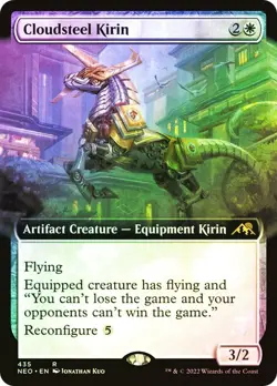 Cloudsteel Kirin Foil Extended Art Kamigawa Neon Dynasty NM MTG - Image 1