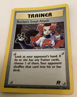 Pokemon Card Rockets Sneak Attack holo 16/82 from Team Rocket Set - Image 1