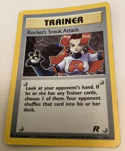 Pokemon Card Rockets Sneak Attack holo 16/82 from Team Rocket Set - Image 3