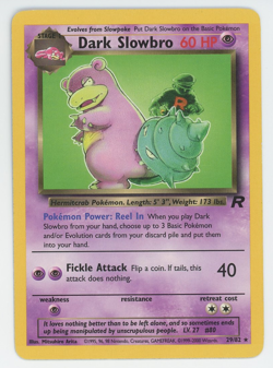 Dark Slowbro 29/82 NM LP MP HP Rare Team Rocket Pokemon Card 2000 WOTC - Image 1