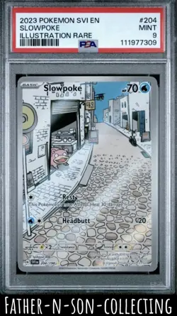 2023 SLOWPOKE PSA 9 POKEMON SVI EN-SCARLET & VIOLET ILLUSTRATION RARE #204 MINT - Image 1