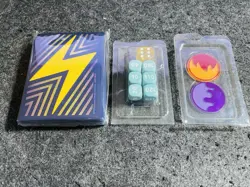 Pokemon TCG Surging Sparks Sleeves, Dice, & Coins From ETB - Image 1
