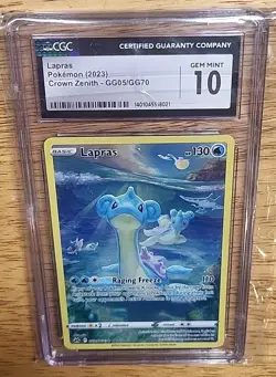 Lapras (GG05/GG70) CGC 10 - 2023 Crown Zenith Galarian Gallery Full Art Pokemon - Image 1