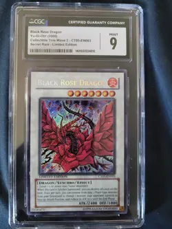 Yugioh Black Rose Dragon CT05-EN003 2008 PSA 9 - Image 1