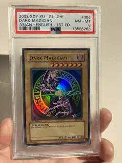 Yugioh 2002 Starter Deck Yugi Dark Magician SDY-006 Ultra Rare 1st Edition PSA 8 - Image 1
