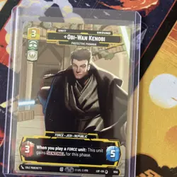 Star Wars unlimited TCG Obi Wan Kenobi LOF. Prestige card. Mint. - Image 1
