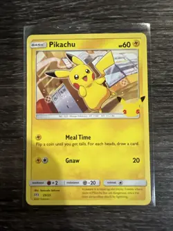 Pikachu 25/25 NON-HOLO Pokemon Card 25th Anniversary McDonalds Promo 2021 - Image 1