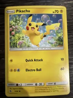 Pokemon Cards Pikachu Non Holo 19/98 Hidden Fates NM 2019 - Image 1