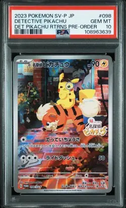 PSA 10 Detective Pikachu 098/SV-P Returns - Pokemon Card Japanese 2023 - Image 1