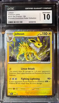 Jolteon - 169 (Cosmos Holo) 169 Scarlet Violet Promo Cards Holo CGC Gem Mint 10 - Image 1