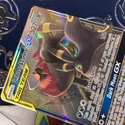Pokemon TCG Umbreon & Darkrai GX Holo Card 125/236 Sm-Unified Minds Tag Team NM - Image 3
