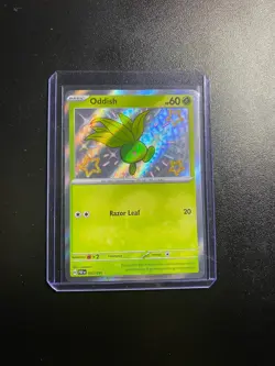 Pokemon TCG Oddish Baby Shiny Paldean Fates Scarlet & Violet Card 092/091 NM - Image 1