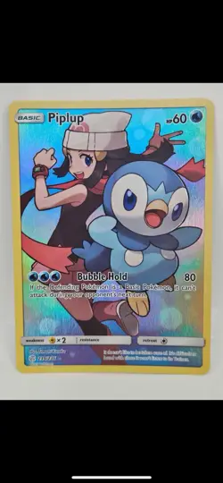 Pokemon TCG Piplup Holo Secret Rare Card Cosmic Eclipse Halo 239/236 NM - Image 1