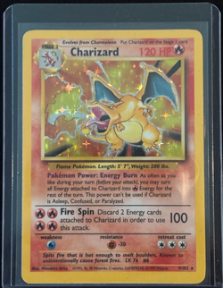 1999 Base Set Holo Charizard 4/102 WOTC Vintage Pokemon Card LP Authentic - Image 1