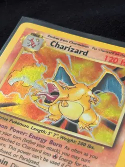 1999 Base Set Holo Charizard 4/102 WOTC Vintage Pokemon Card LP Authentic - Image 3
