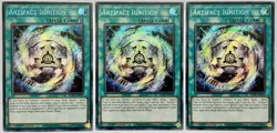3 x BLAR-EN074 Artifact Ignition - Secret Rare 1st Edition LP/NM YuGiOh Cards - Image 1