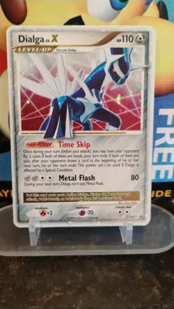 DIALGA LV. X Black Star Promo POKEMON Holo Silver Border 2008 Trading Card DP17 - Image 1