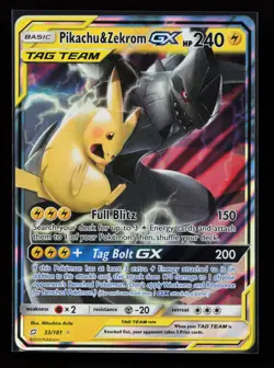 Pikachu & Zekrom GX 33/181 Ultra Rare SM - Team Up Pokemon Card - Image 1