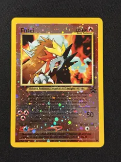 Entei 34/53 (W/2 Swirls) WOTC Promo Reverse Holo Pokemon Card - Image 1