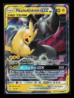 Pikachu & Zekrom GX 33/181 Ultra Rare SM - Team Up Pokemon Card - Image 1