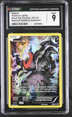 CGC 9 MINT Darkrai Black Star Promo XY114 Pokemon Card - Image 1