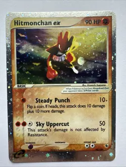 Pokemon TCG Hitmonchan EX Ruby Sapphire Holo Card 98/109 - Image 1