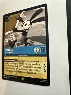 Oswald - The Lucky Rabbit 142/204 Azurite Sea Regular Disney Lorcana Card NM - Image 4