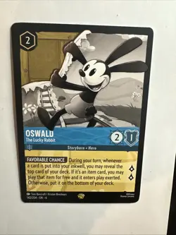 Oswald - The Lucky Rabbit 142/204 Azurite Sea Regular Disney Lorcana Card NM - Image 5
