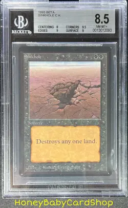 MTG Limited Edition Beta 1993 Sinkhole BGS 8.5 NM/MT+ Old School 93/94 - Image 1