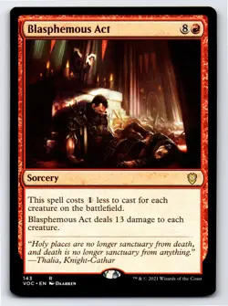 Blasphemous Act R Commander: Innistrad: Crimson Vow # 143 NM Normal - Image 1
