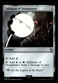 Talisman of Dominance 250 MTG Dr Who Magic Gathering NM X1 - Image 1