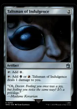 Talisman of Indulgence 252 MTG Dr Who Magic Gathering NM X1 - Image 1