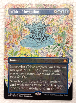 MTG: Special Guests: Borderless Whir of Invention: Lightly Played Condition - Image 1