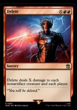 Delete 81 MTG Dr Who Magic Gathering NM X1 - Image 1