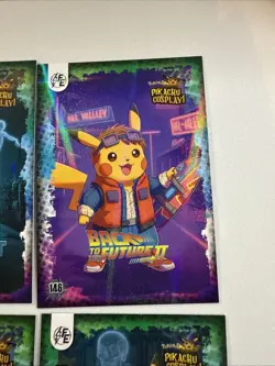 Pokemon Pikachu Cosplay FE Holiday Box Hits. Non Tcg Fan Art Cards. Lot (8) - Image 4