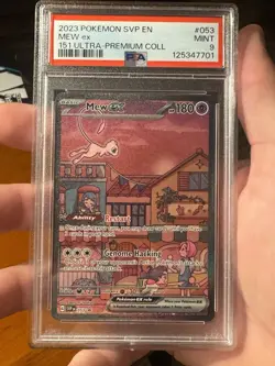2023 POKEMON SVP EN-SV BLACK STAR PROMO 151 ULTRA-PREM COLL #053 MEW EX PSA 9 - Image 1