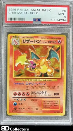 LOT (4) CHARIZARD HOLO #6 PSA 9 1996 Pokemon Japanese Basic Base Set Mint - Image 1