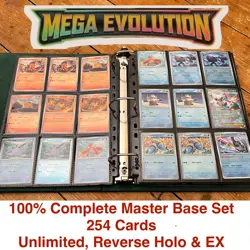Pokemon Mega Evolution 100% Complete Master Base Set Includes Reverse Holo & EX - Image 1