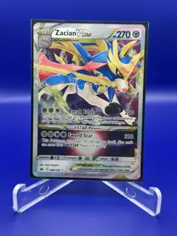 2023 Pokemon Sword and Shield Crown Zenith CRZ Zacian 096/159 VSTAR R Rare - Image 1