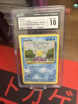 CGC 10 GEM MINT Squirtle 001/034 CLB Classic Box Holo Rare Pokemon TCG 2023 - Image 3